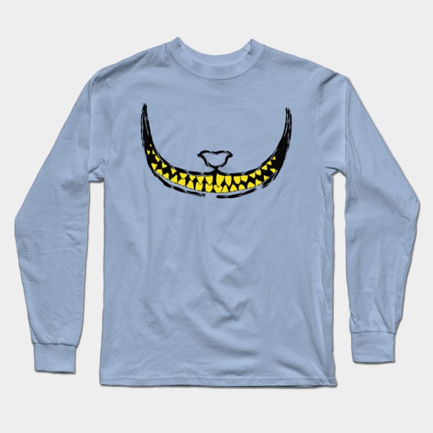 Cat Smile Long Sleeve T-Shirt by Kitopher Designs